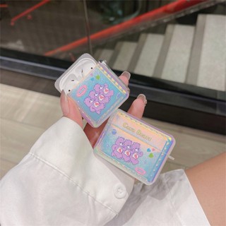 Care Bear แบบเหลี่ยม เคสหูฟังแอร์พอต 1/2 , 3 , Pro