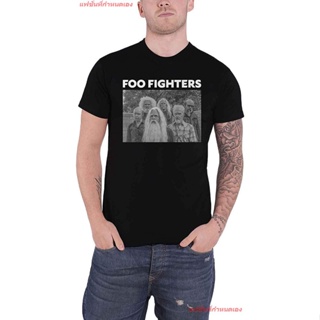 แฟชั่นที่กำหนดเอง Foo Fighters T Shirt Old Band Photo Band Logo Official Mens Black Size S Foo Fighters ฟูไฟเตอส์ วงร็อค