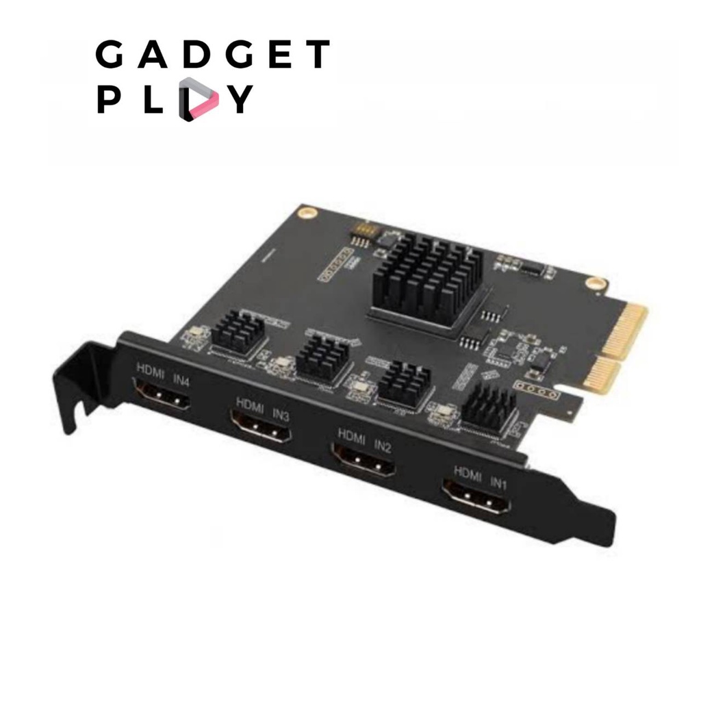 ภาพหน้าปกสินค้าGERA QUAD 4 HDMI PCIe Video Capture Card 1080P60 จากร้าน gadgetplay บน Shopee