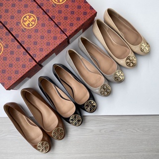 New arrives Tory Burch round-toes flat ballerina shoes casual slide pump sandal size35-40