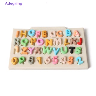 [Adegring] แม่พิมพ์ซิลิโคน ลายตัวอักษร ตัวเลข DIY สําหรับทําเค้ก ช็อคโกแลต และฟองดองท์ และน้ําตาล