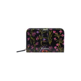 Cath Kidston Folded Zip Wallet Paper Pansies Navy