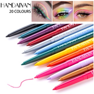 HANDAIYAN 20 Colors Ultra-fine Eyeliner Pencil Waterproof Sweatproof Non-smudge Eye Liner Blue Green Yellow Makeup Tool