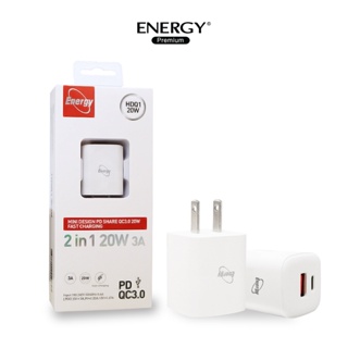 Energy Adapter Fast Charge mini 2IN1 รุ่น HDQ1-20W   อแดปเตอร์ Fast Charge mini 2IN1- HDQ1 QC3.0/20W -2 พอร์ต