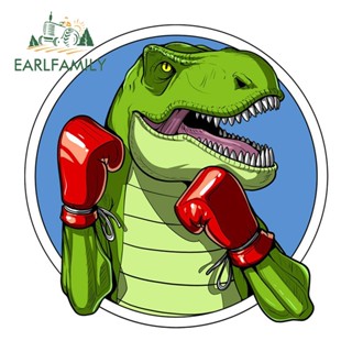 Earlfamily สติกเกอร์ ลายไดโนเสาร์ T-Rex ป้องกันรอยขีดข่วน ขนาด 13 ซม. x 13 ซม. สําหรับตกแต่งประตูรถยนต์