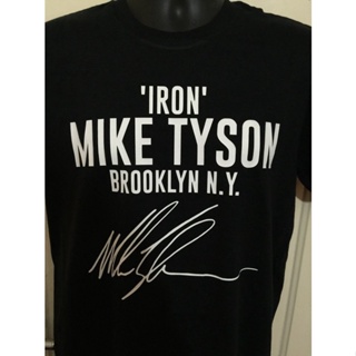 เสื้อยืดผู้ชาย ใหม่ เสื้อยืด พิมพ์ลาย Iron Mike Tyson Autograph สําหรับแฟนมวย ใหม่ เสื้อยืด คอกลม แขนสั้น ผ้าฝ้าย แฟชั่น