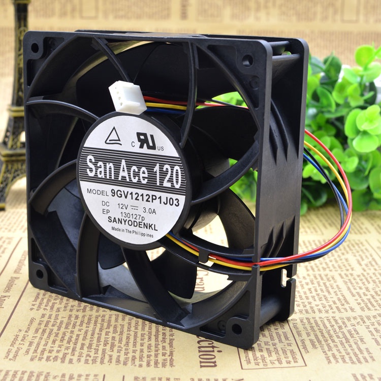ใหม่ พัดลมระบายความร้อน 12 ซม.12038 9GV1212P1J01 J03 12V 3A 4PIN PWM ...