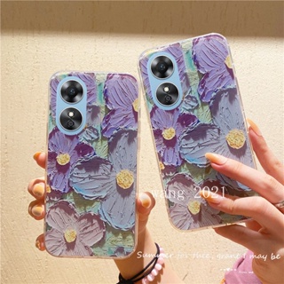 Ready Stock 2023 New Phone Case OPPO Reno8 T A78 5G 4G Reno 8 8T Reno8T เคส Casing Colorful Flowers Vintage Painting Transparent Anti-fall Soft Case Back Cover เคสโทรศัพท