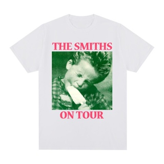 เสื้อยืดสีขาวผู้หญิง The Smiths The Queen Is Dead 1980 พังก์ร็อคแบนด์วินเทจเสื้อยืดคอตตอนผู้ชายเสื้อยืดใหม่ TEE TSHIRT เ