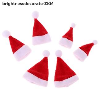 [Brightdecorate] หมวกซานตาคลอสจิ๋ว สําหรับตกแต่งบ้านตุ๊กตา 2 ชิ้น