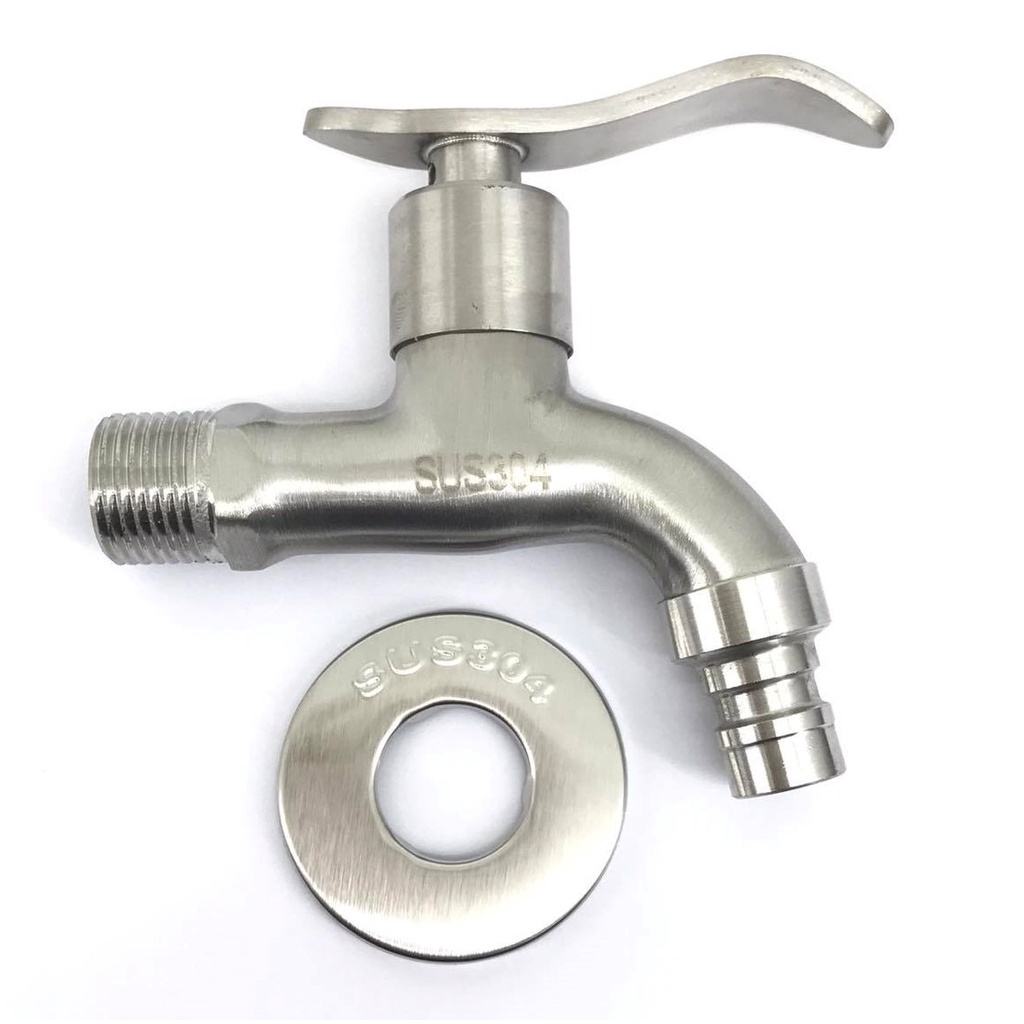 ก๊อกน้ำ ก๊อกสนาม วาล์วฝักบัวก้านปัดใบไม้ สแตนเลส SUS 304 แท้ VAL-443 ...