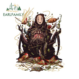 Earlfamily สติกเกอร์ไวนิล ลายอนิเมะ Spirited Away Noface กันน้ํา สําหรับติดตกแต่งรถยนต์ แล็ปท็อป 13 ซม. x 12.6 ซม.