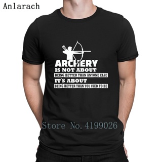 เสื้อยืดผ้าฝ้ายพิมพ์ลายคลาสสิก Sanc6 [พร้อมส่ง] เสื้อยืดผ้าฝ้าย 100% พิมพ์ลายตัวอักษร Archery Sayings Archery พลัสไซซ์ พ