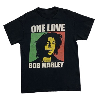เสื้อยืด ผ้าฝ้าย พิมพ์ลายตัวอักษร Bob Marley สไตล์ฮิปฮอป แฟชั่นวินเทจ สําหรับผู้ชาย และผู้หญิงS-5XL