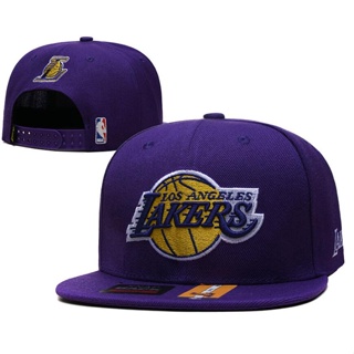 หมวกแก๊ป ผ้าฝ้าย ปักลายโลโก้ NBA Los Angeles Lakers สามารถปรับได้ สําหรับผู้ชาย และผู้หญิง