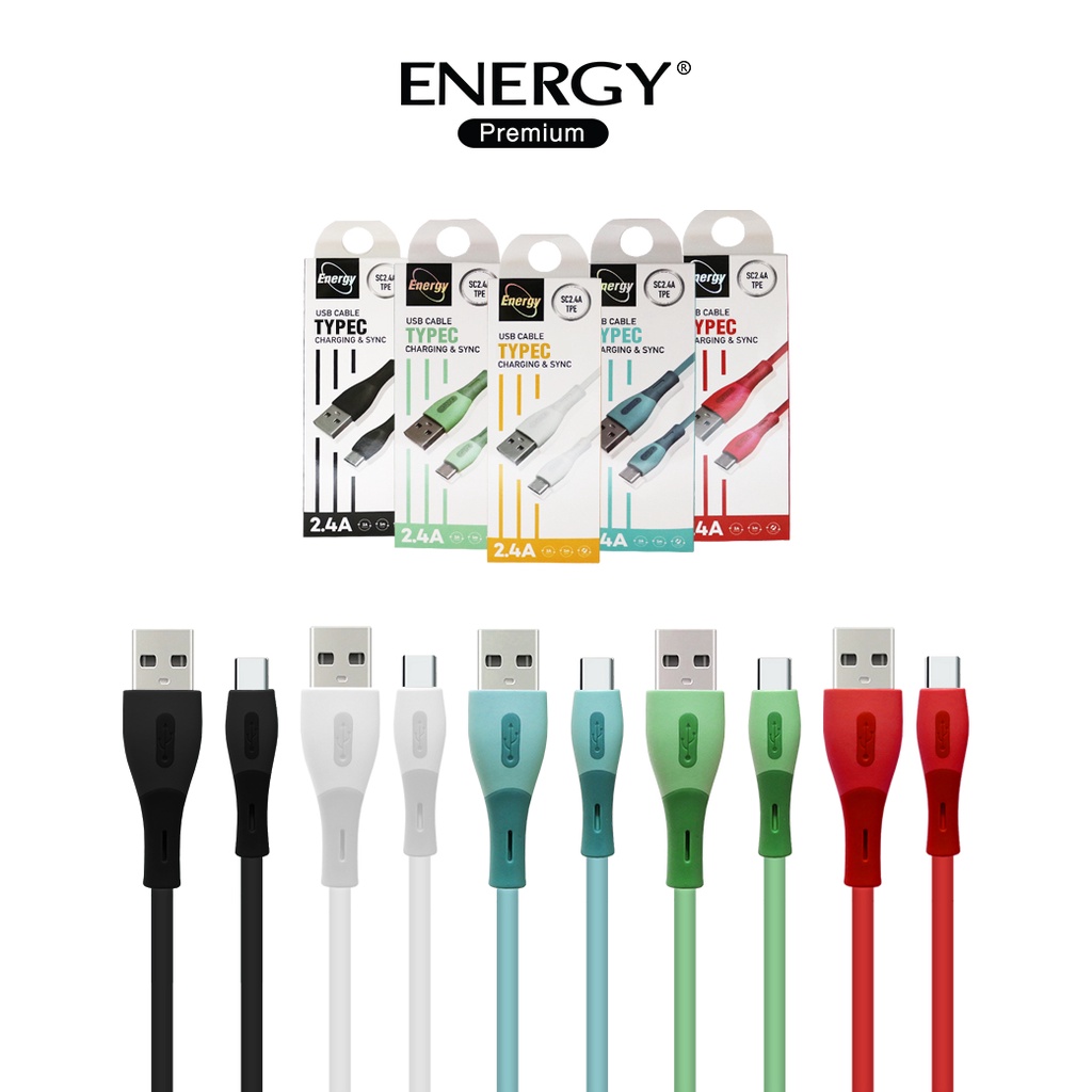 energy-premium-charge-amp-sync-สายชาร์จ-typec-ชาร์จเร็ว-fast-charge-2-4a-รุ่น-tpesc2-4a-type-c