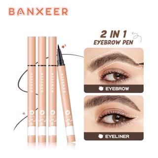 BANXEER กันน้ำ ดินสอเขียนคิ้ว Liquid Eyebrow Pencil Waterproof Long Lasting For Eyebrows &amp; Eyeliner