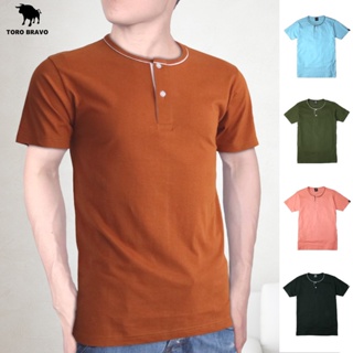 สินค้า IBEROZ เสื้อคอกระดุม สีพื้น คอกลม รุ่นTB-BUTTON2TONE