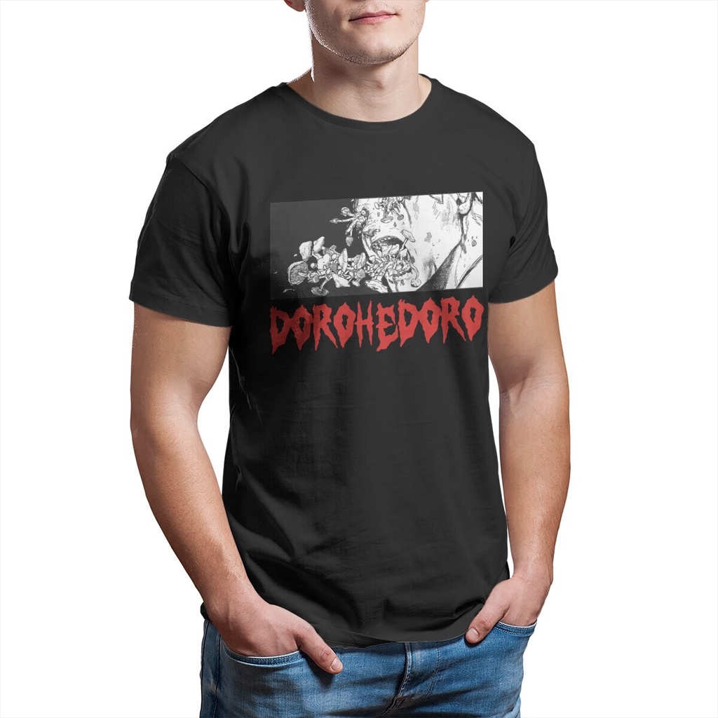 เสื้อยืด-เสื้อยืดผู้ชาย-dorohedoro-เห็ด-magix-วินเทจผ้าฝ้ายทีเสื้อแขนสั้นอะนิเมะการ์ตูนเสื้อยืด-o-คอเสื้อผ้า-summe