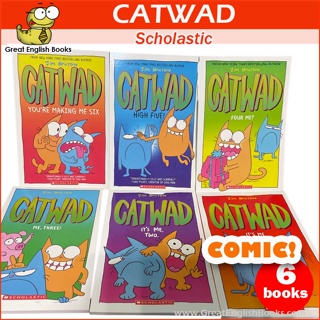 (ได้coinคืน10%) พร้อมส่ง🐱 CATWAD 6 books เล่ม หนังสือ ภาษาอังกฤษ Scholastic Eng Jim Benton หนังสือเด็ก พิมพ์กระดาษมันอย่างดี comic การ์ตูน