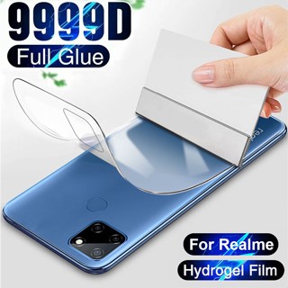 ฟิล์มไฮโดรเจลใส กันรอยหน้าจอ ด้านหลัง แบบเต็มจอ สําหรับ Realme 9 9i 8 5G 7 6 5 5i 6i 3 Pro C25 C21 C25S C20 C15 C12 C11 C3 GT Neo2 Pro