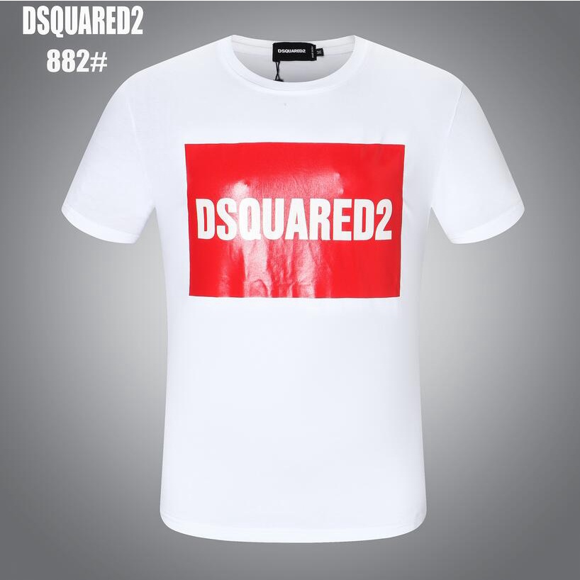 เสื้อยืดสีพื้น-22-fw-ฤดูร้อน-1964-dsquared2-ผู้ชาย-ผู้หญิงฮิปฮอปคอกลมเสื้อยืดแขนสั้นผ้าฝ้ายหัวรถจักรพิมพ์จดหมายลําลอง