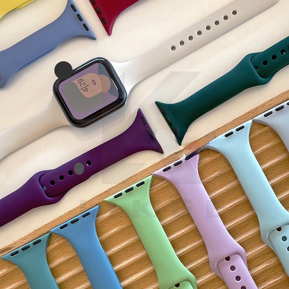 ภาพหน้าปกสินค้าใหม่ สายนาฬิกาข้อมือ ซิลิโคนนิ่ม แบบบาง สีแคนดี้ สําหรับ iwatch 49 มม. 45 มม. 41 มม. 44 มม. 40 มม. 38 มม. 42 มม. Apple watch series 8 7 6 5 SE 4 3 2 จากร้าน beststrap.th บน Shopee