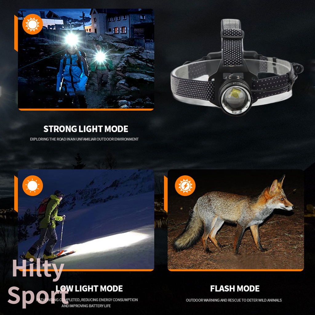 hilty-sport-หลอดไฟหน้า-led-xhp50-type-c-แบบชาร์จไฟได้-สําหรับตั้งแคมป์กลางแจ้ง-วิ่ง