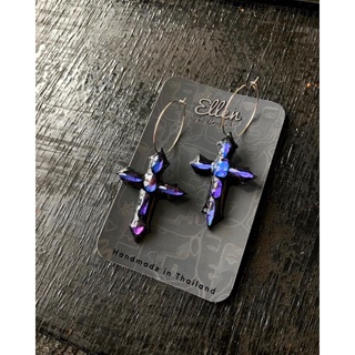 Halloween collection | Gothic cross hoops