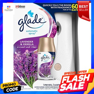 เกลด ออโตเมติค สเปรย์ปรับอากาศ กลิ่นลาเวนเดอร์ แอนด์ วานิลลา 175 ก.Glade Automatic Air Freshener Spray Lavender &amp; Vanill