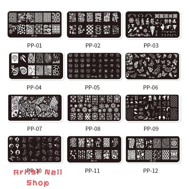 เพลทปั้มลายเล็บ-24-แบบ-สำหรับปั้มลาย-น่ารักต่างๆ