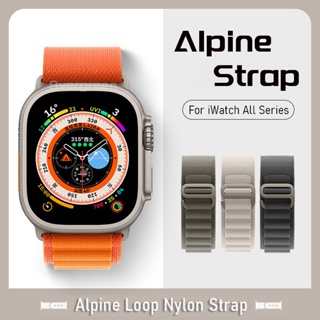 Alpine สายนาฬิกาข้อมือไนล่อน อุปกรณ์เสริม สําหรับ iWatch 49 มม. 45 มม. 41 มม. 44 มม. 40 มม. iWatch Ultra Series 8 7 6 5 4 3 SE