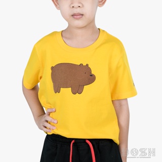 DOSH KIDS:UNISEX T-SHIRTS WE BARE BEARS เสื้อยืดคอกลมรุ่นFBBBT5030-YE