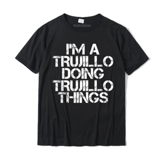 เสื้อยืดคอกลม TRUJILLO komik soyadı aile ağacı doğum günü Reunion hediye T-Shirt pamuk erkek gömlek Casual gömlek Tops y