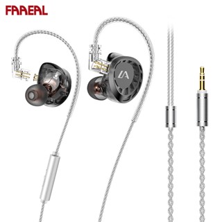 Faaeal LF4 1DD+3BA หูฟังอินเอียร์ แบบมีสาย เทคโนโลยีไฮบริด ไดรเวอร์ 8 ตัว HIFI เบสหนัก ลดเสียงรบกวน สําหรับเล่นกีฬา