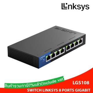 ภาพหน้าปกสินค้าSWITCH LINKSYS 8 PORTS GIGABIT (LGS108,LGS108-AP) ที่เกี่ยวข้อง