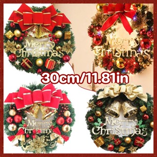 🎀พร้อมส่ง🎄พวงหรีดคริสต์มาส 30cm ตกแต่งคริสต์มาส ประตูตก แต่ง หน้าต่าง