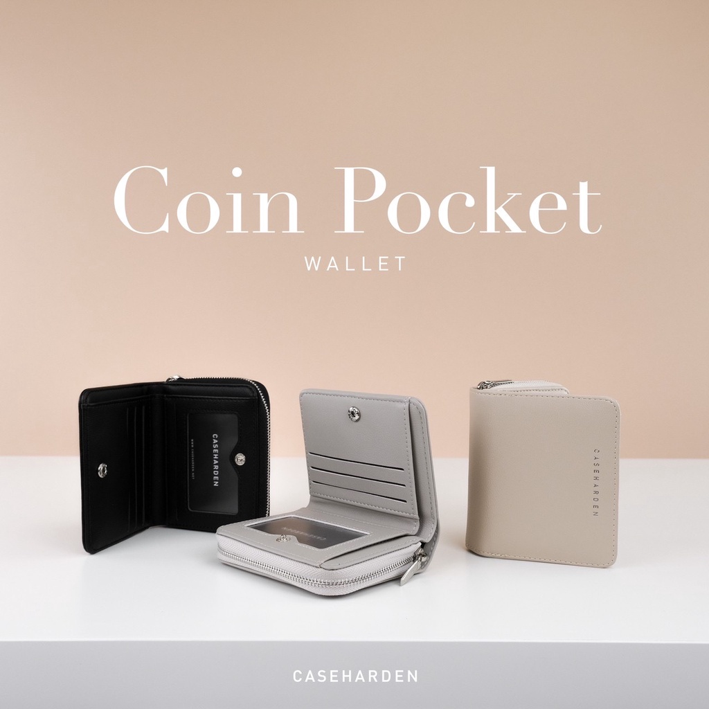 ภาพหน้าปกสินค้า(ใช้โค้ด:HLDECW1ลด98.-) Basic Wallet With Coin Pocket กระเป๋าสตางค์ใบสั้น จากร้าน caseharden บน Shopee