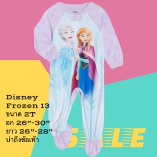 ชุดนอน ชุดหมี คลุมเท้า เอลซ่า ดีสนี่ ซิปเต็มตัว Disney Frozen Girls Purple Footed Blanket Sleeper Pajamas Elsa And Anna,