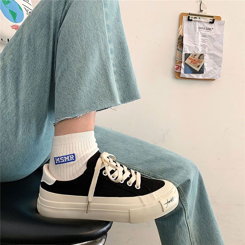 renben-การออกแบบช่องใหม่ย้อนยุคสไตล์ฮ่องกงรองเท้าผ้าใบนักเรียนหญิงรุ่นเกาหลีของ-ins-แฟชั่นรองเท้าบอร์ด