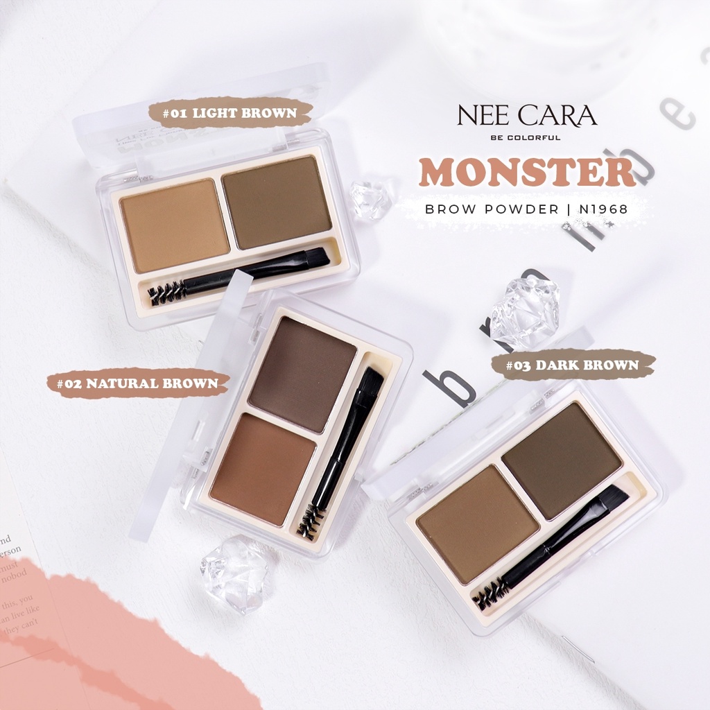 n1968-nee-cara-monster-brow-powder-นีคารา-มอนส์เตอร์-คิ้วฝุ่น-2-สี-กันน้ำ-กันเหงื่อ