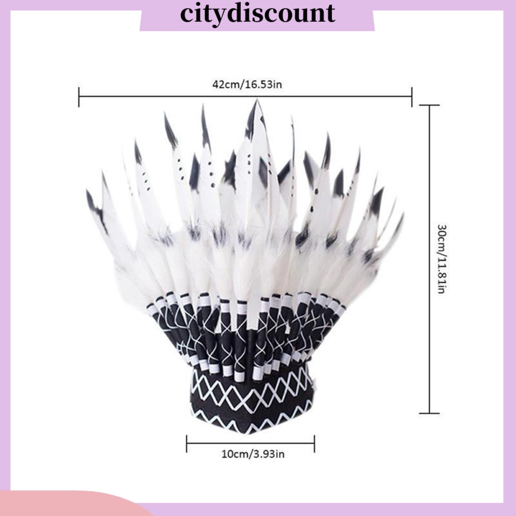 lt-citydiscount-gt-หมวกขนนกสังเคราะห์ทนทานสําหรับแต่งคอสเพลย์ปาร์ตี้