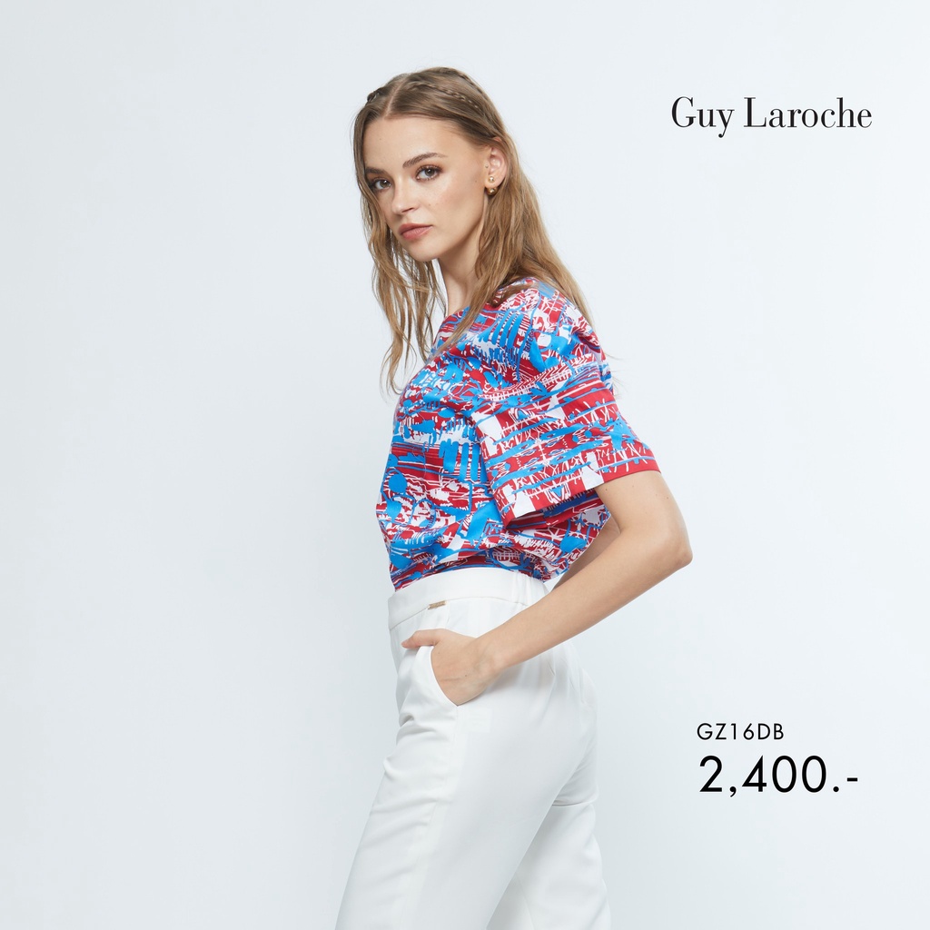 guy-laroche-เสื้อผู้หญิง-blouse-แขนสั้น-ทรงหลวม-gz16db