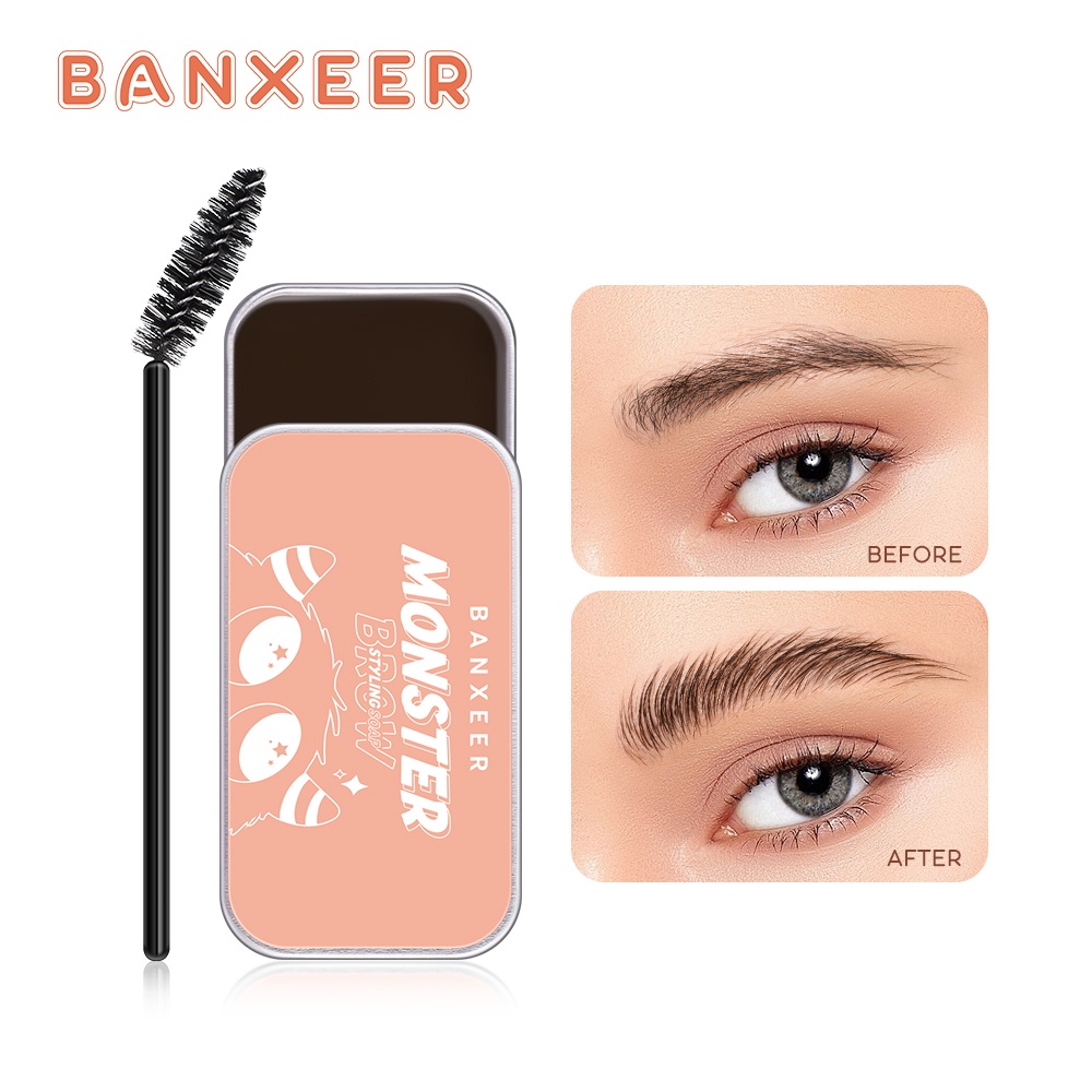 banxeer-เจลเขียนคิ้ว-พร้อมแปรง-กันน้ํา-สําหรับเขียนคิ้ว-eyebrow-gel-brow-wax-waterproof-brow-styling-gel