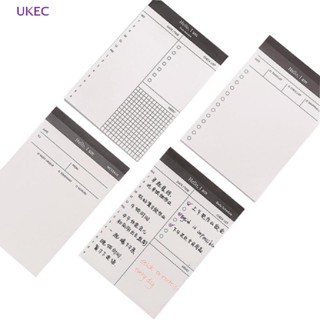 Ukec ใหม่ แผ่นกระดาษโน้ต แพลนเนอร์ จดบันทึกประจําวัน