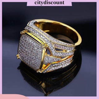 <citydiscount>  แหวนเพชรประดับอัญมณีสำหรับผู้ชายผู้หญิง