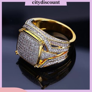 &lt;citydiscount&gt;  แหวนเพชรประดับอัญมณีสำหรับผู้ชายผู้หญิง