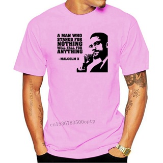 เสื้อ ยืด ผู้ชาย Malcolm X T-Shirt ünlü tırnak siyah hakları yenilik Unisex T Shirt Tee gömlek Casual kısa kollu mektup