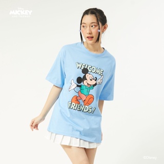 CATCHY x DISNEY เสื้อยืด โอเวอร์ไซส์ ลายมิกกี้เม้าส์ ลิขสิทธิ์แท้ พร้อมส่งจากไทย Cotton100% Mickey Mouse Oversized Tee