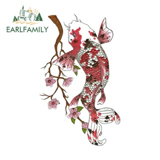 Earlfamily สติกเกอร์ไวนิล กันน้ํา ลายอนิเมะ Koi 13 ซม. x 8 ซม. สําหรับติดตกแต่งรถยนต์